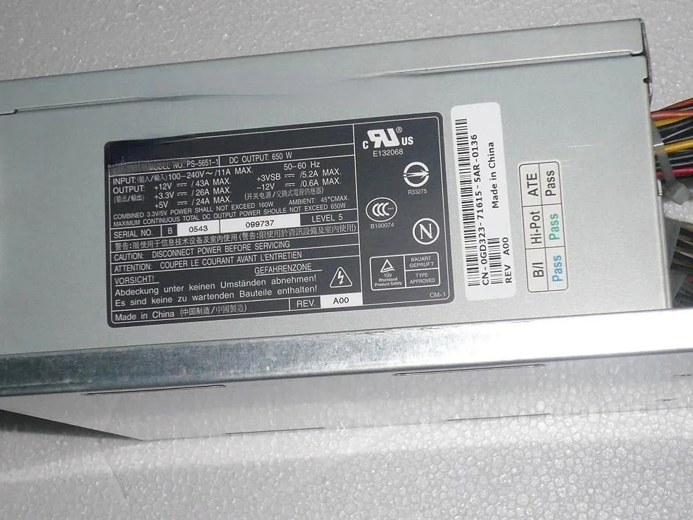 Supersuperuncle Supersuperuncle Server Power Supply PS-5651-1 GD323 FD732 U2406 — product photo
