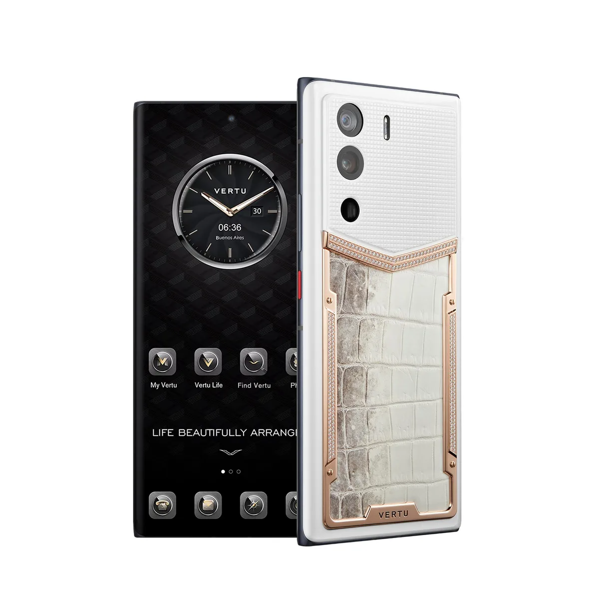 VERTU VERTU METAVERTU META-TX-001-V1U1 18GB 1TB Gold Alligator Leather 18k Gold Diamond cell phones - unlocked — product photo