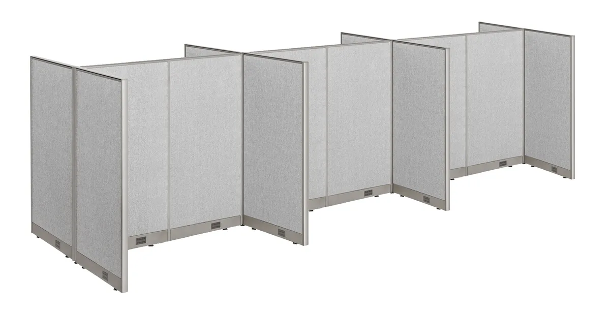GOF GOF 6-Person Workstation Cubicle 60"D x 180"W x 60"H office furniture — product photo