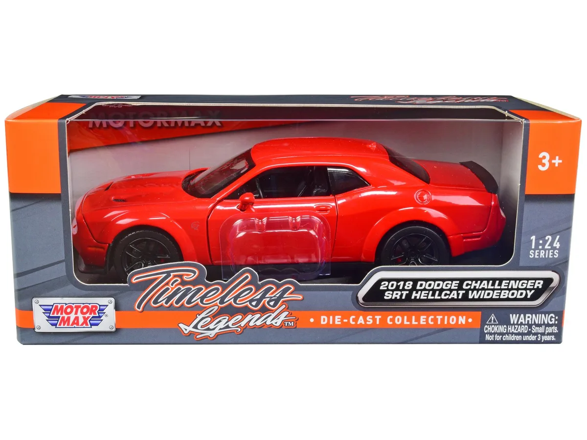 MOTORMAX MOTORMAX 2018 Dodge Challenger SRT Hellcat Widebody Red 1/24 Diecast Vehicle — product photo