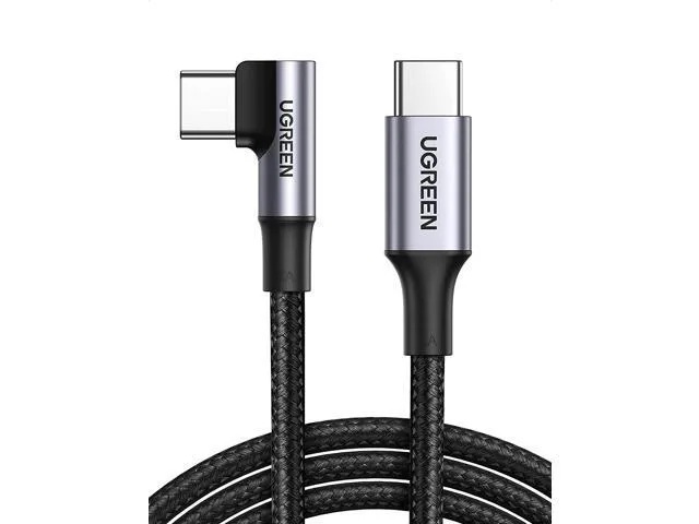 Manw Manw USB C to USB C Cable 100W 6FT Right Angle 5A PD Nylon Braided — product photo