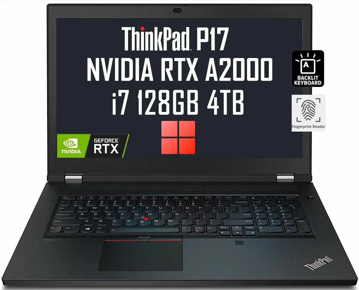 Lenovo Lenovo ThinkPad P17 Gen 2 17.3" FHD i7-11800H 128GB 4TB RTX A2000 4GB laptop — product photo