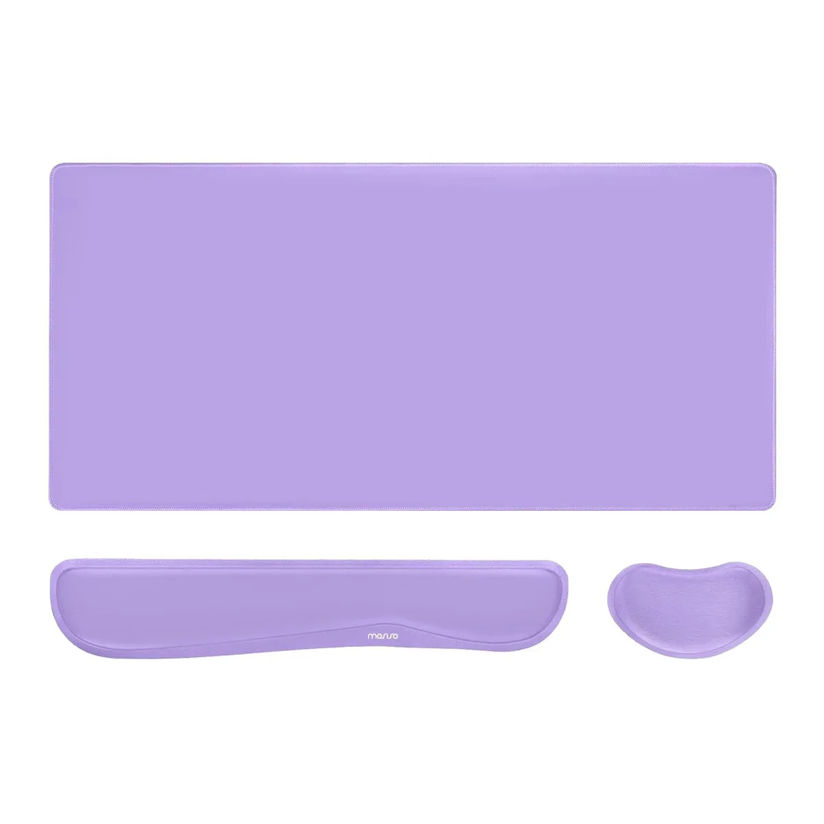  MOSISO Purple Large Mouse Pad &amp; Keyboard Wrist Rest Set — product photo