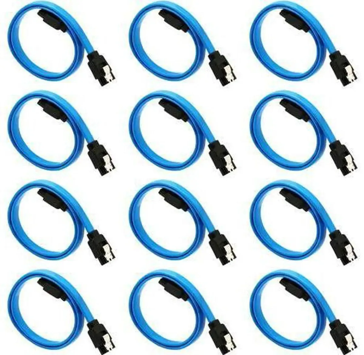 SMUGDESK SMUGDESK 12-pack 16-inch blue SATA III locking cables — product photo