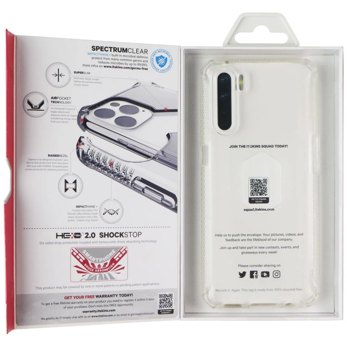 ITSKINS ITSKINS Spectrum Clear Case for OPPO A91 Transparent — product photo