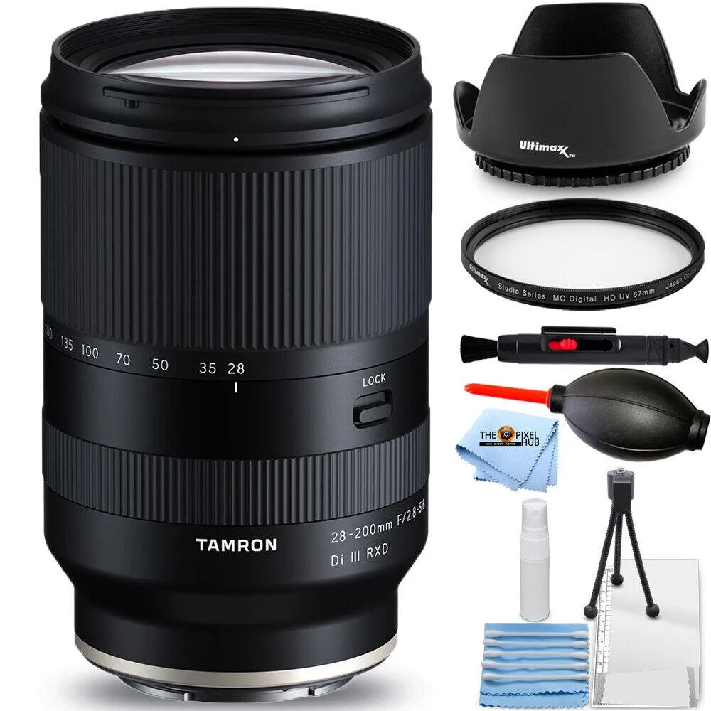 Tamron Tamron 28-200mm f/2.8-5.6 Di III RXD Sony E UV Filter Bundle camera lens — product photo