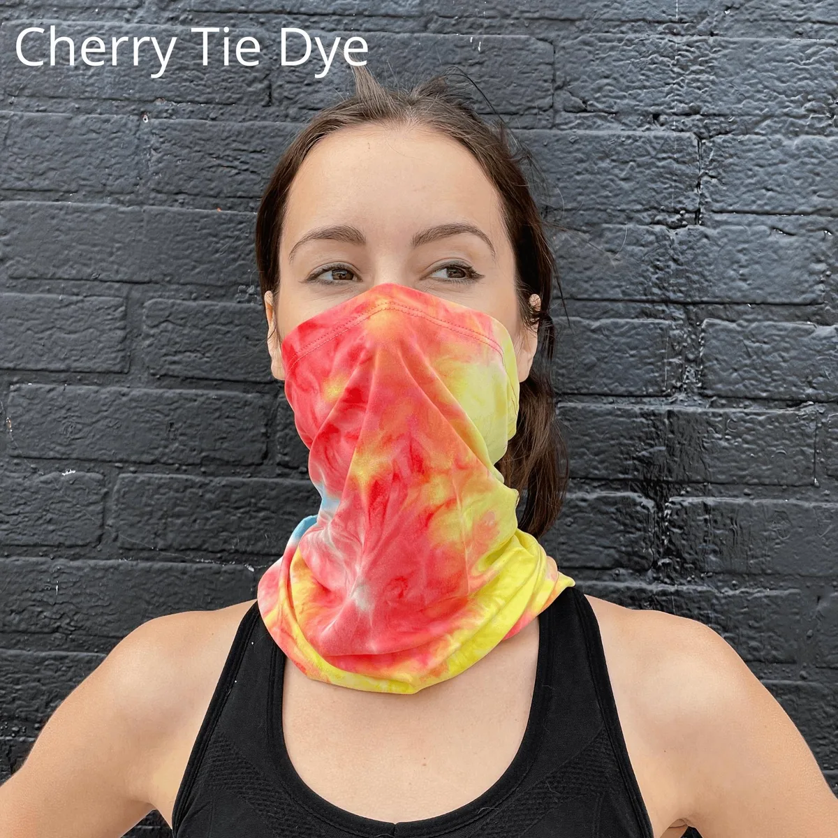 JupiterGear JupiterGear Neck Gaiter Face Mask Cherry Tie Dye — product photo