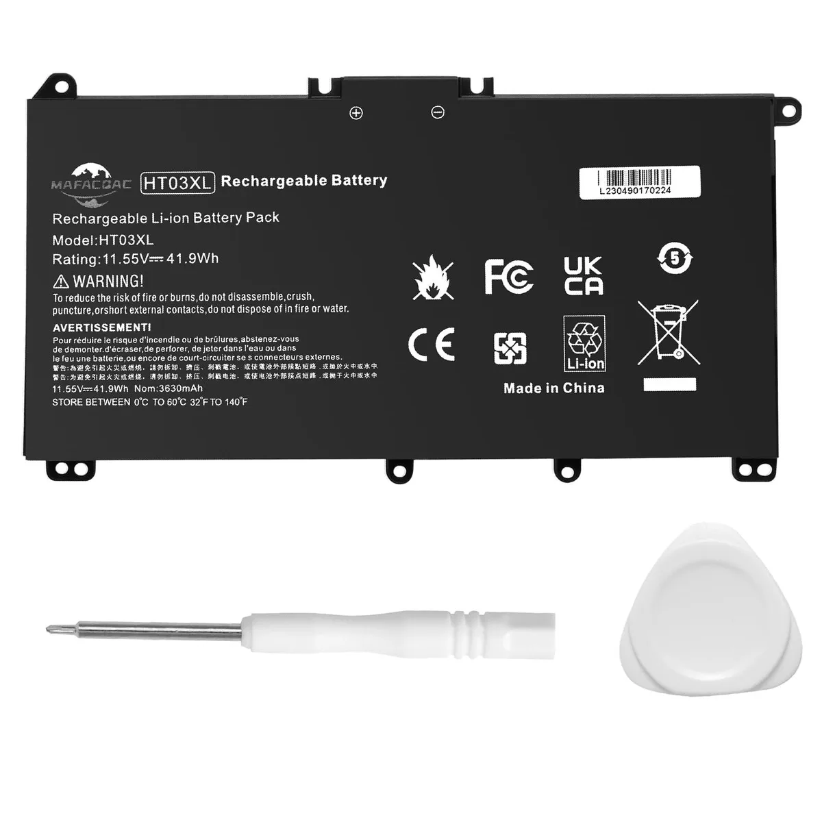  HT03XL laptop battery for HP 14m-dh1003dx 41.9 Wh 11.55 V — product photo