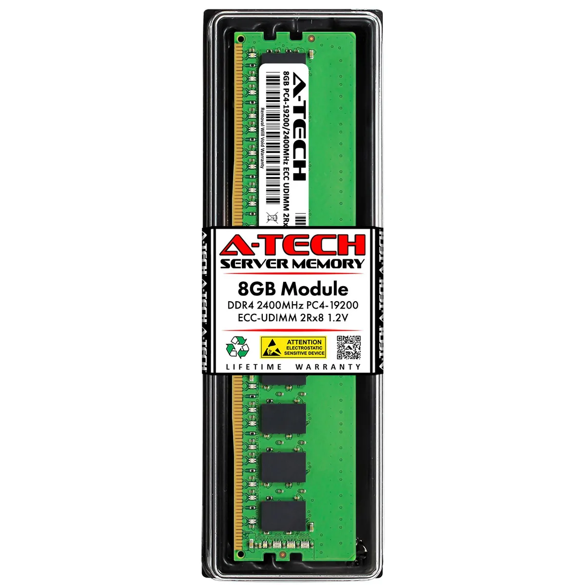 A-Tech A-Tech 8GB DDR4 2400 ECC UDIMM 2Rx8 CL17 1.2V 288-Pin Server RAM — product photo