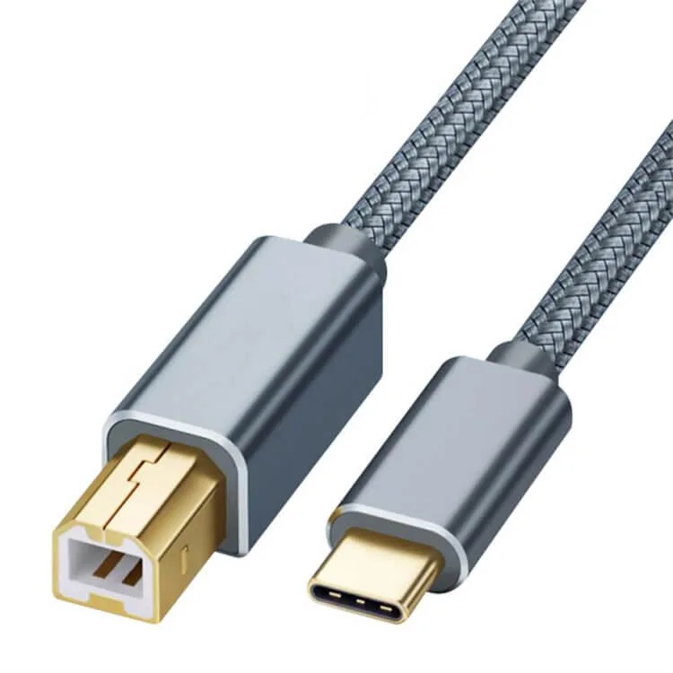 HANNORD HANNORD USB C to USB B Printer Cable 6.6 ft Gray 480Mbps USB 2.0 — product photo