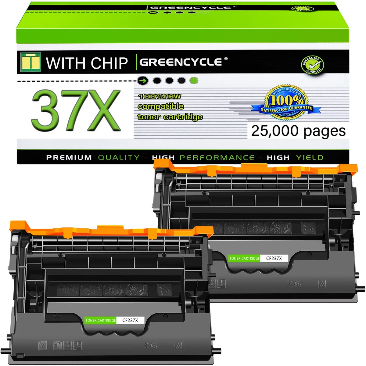 GREENCYCLE GREENCYCLE CF237X toner cartridge 2-pack black 25000 pages — product photo