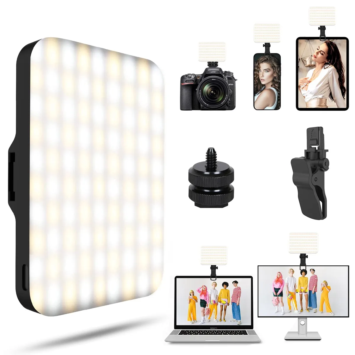 BANSINE BS-SL1 Selfie Light 97+ CRI 6500K USB Rechargeable 2200mAh 92g 72mm Black — product photo
