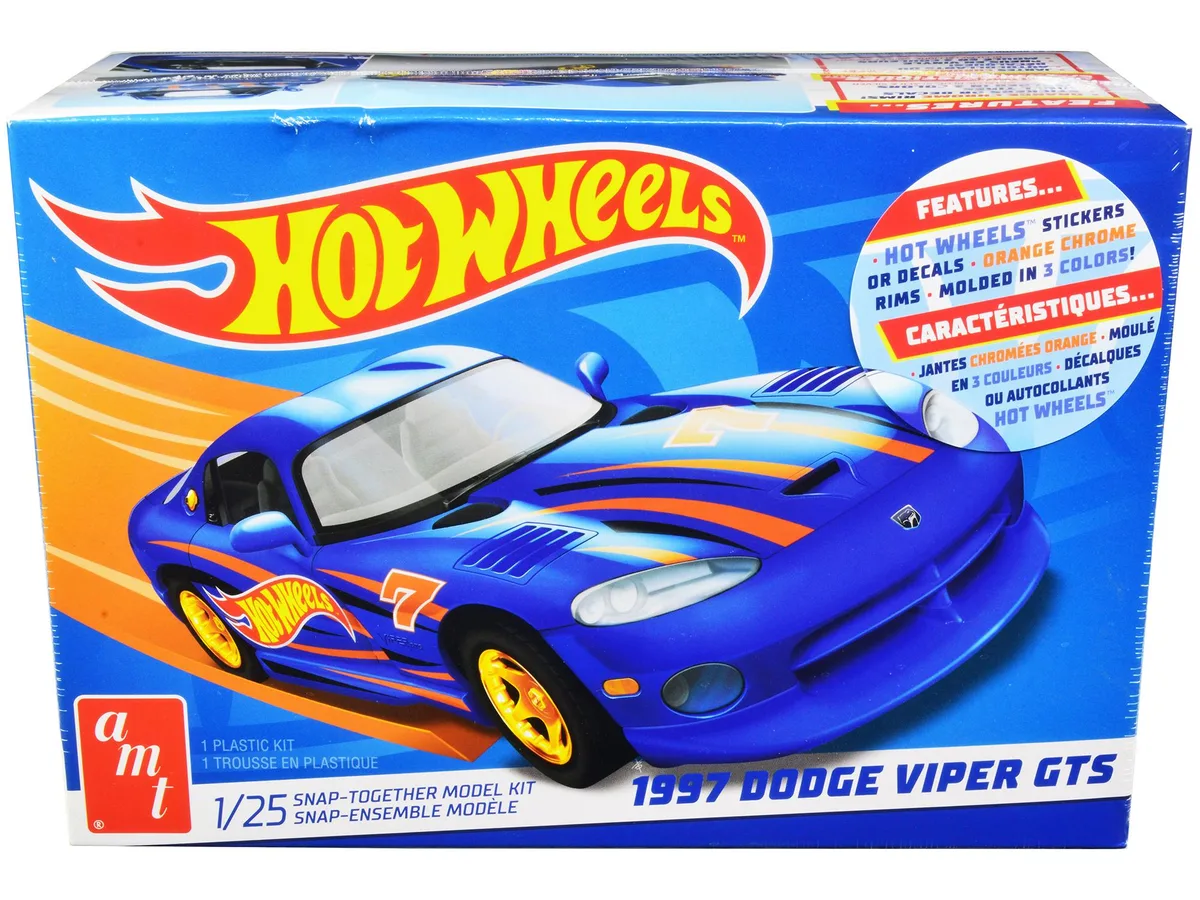 AMT AMT 1997 Dodge Viper GTS Hot Wheels 1/25 Snap Kit 41 Parts — product photo