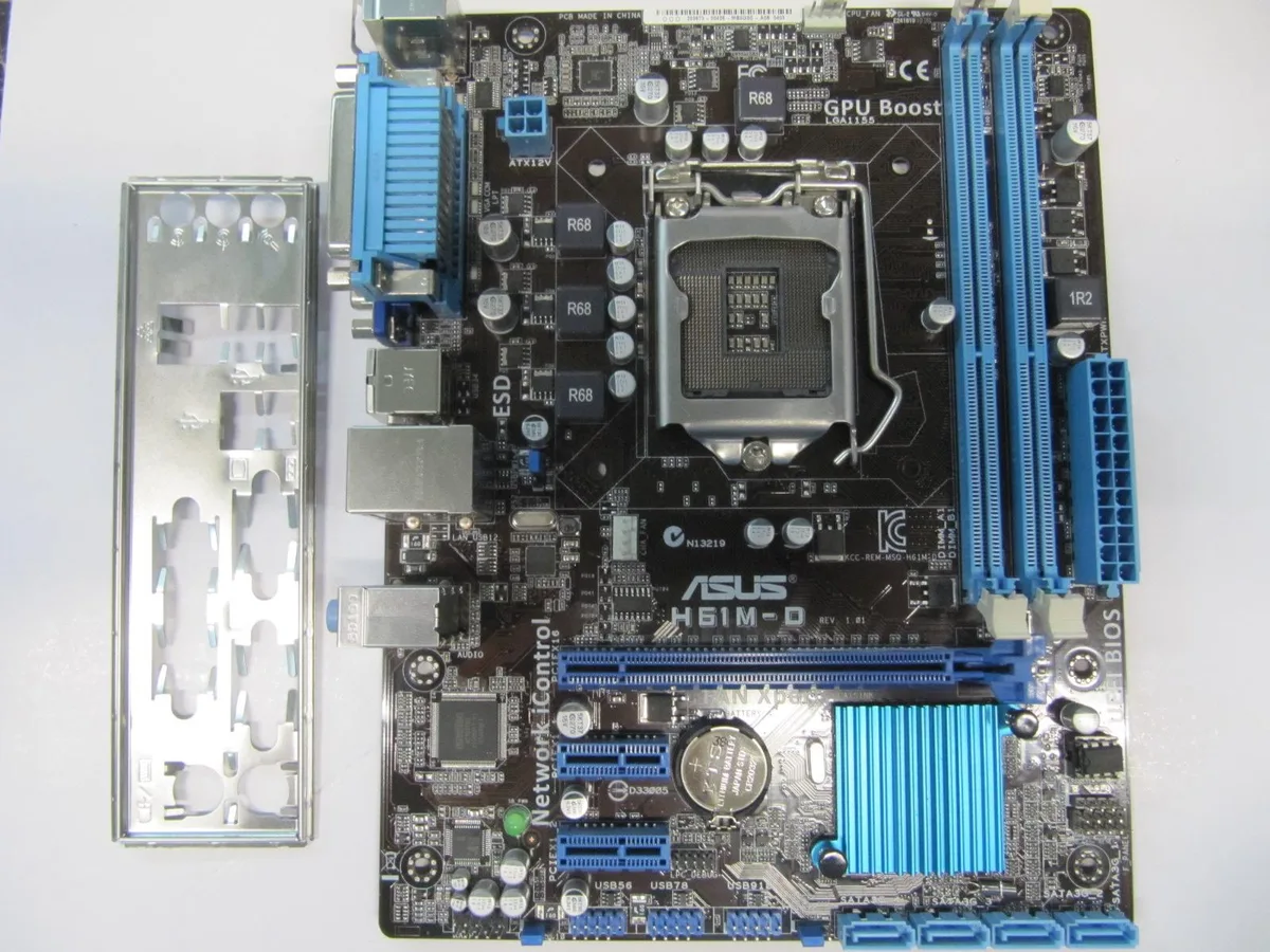 ASUS ASUS H61M-D Intel H61 DDR3 16GB LGA 1155 Micro ATX motherboard — product photo