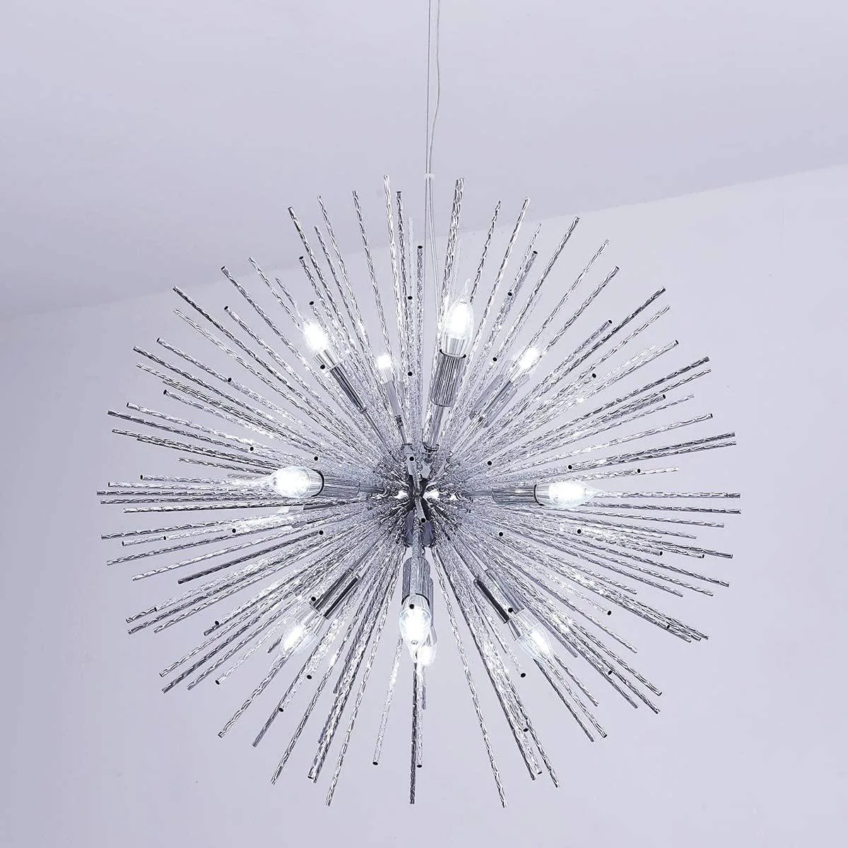 Garwarm Garwarm Chrome Firework Flush Mount 12 Light 29.5in — product photo