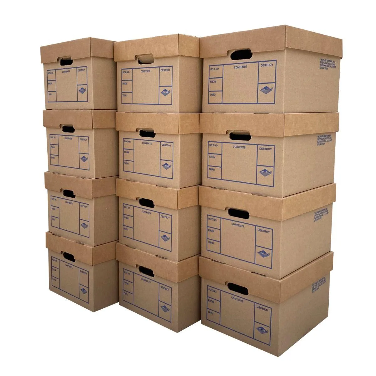 UBMOVE UBMOVE File Boxes 200# Strength Small 15 x 12 x 10 Inches 12 Pack mailing supply — product photo