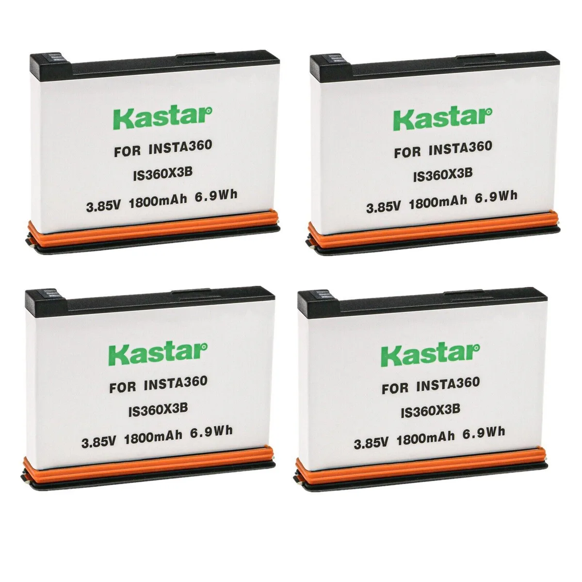 Kastar Kastar IS360X3B 4-Pack Li-Ion 1800mAh 3.85V 6.9Wh camera battery — product photo