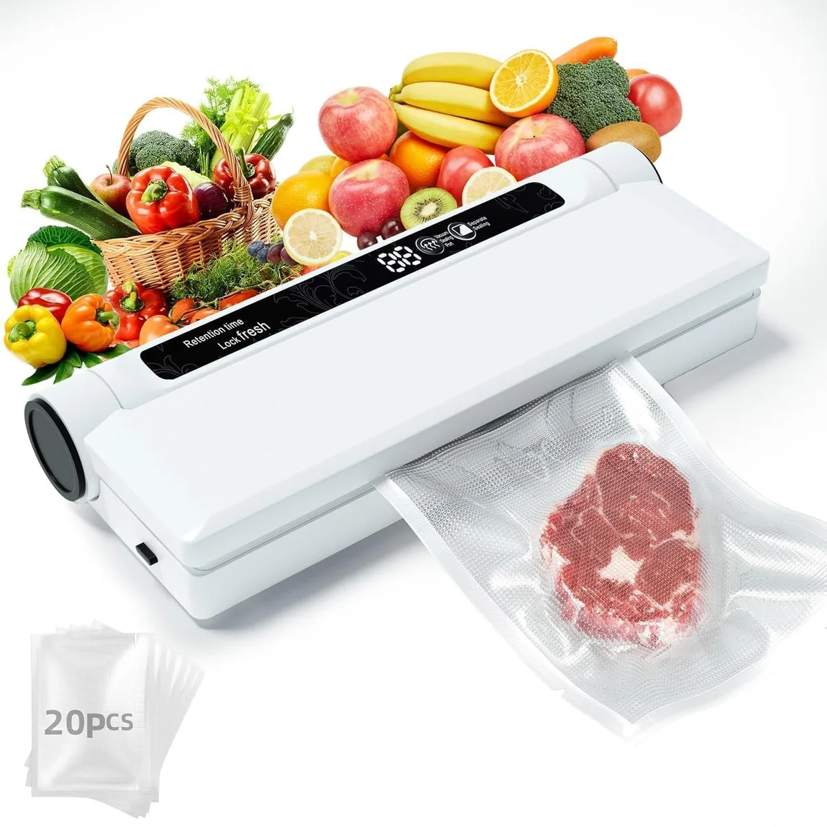  FoodSaver LSA Apparel Vacuum Sealer White 75KPA 20 Bags — product photo