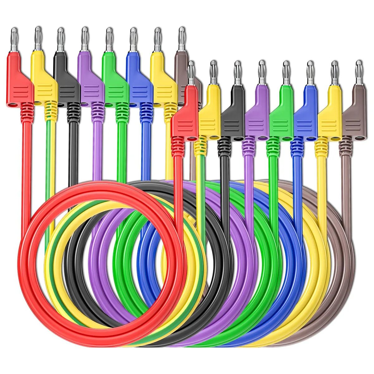 KEHIPI KEHIPI 4mm Stackable Banana Plug Test Leads 8PCS 3.3ft 1000V/15A — product photo