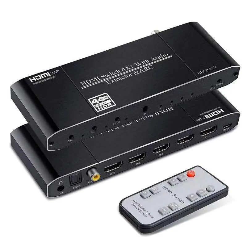 ESTONE ESTONE OZQ9 4x1 HDMI Switch Audio Extractor ARC 4K 60Hz — product photo
