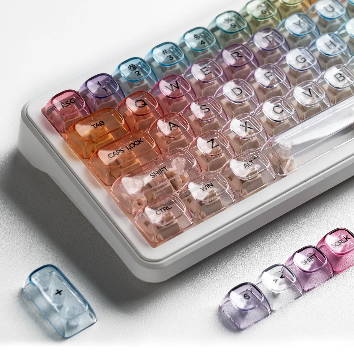 Womier Womier Rainbow Clear 125-key MOA keycap set — product photo