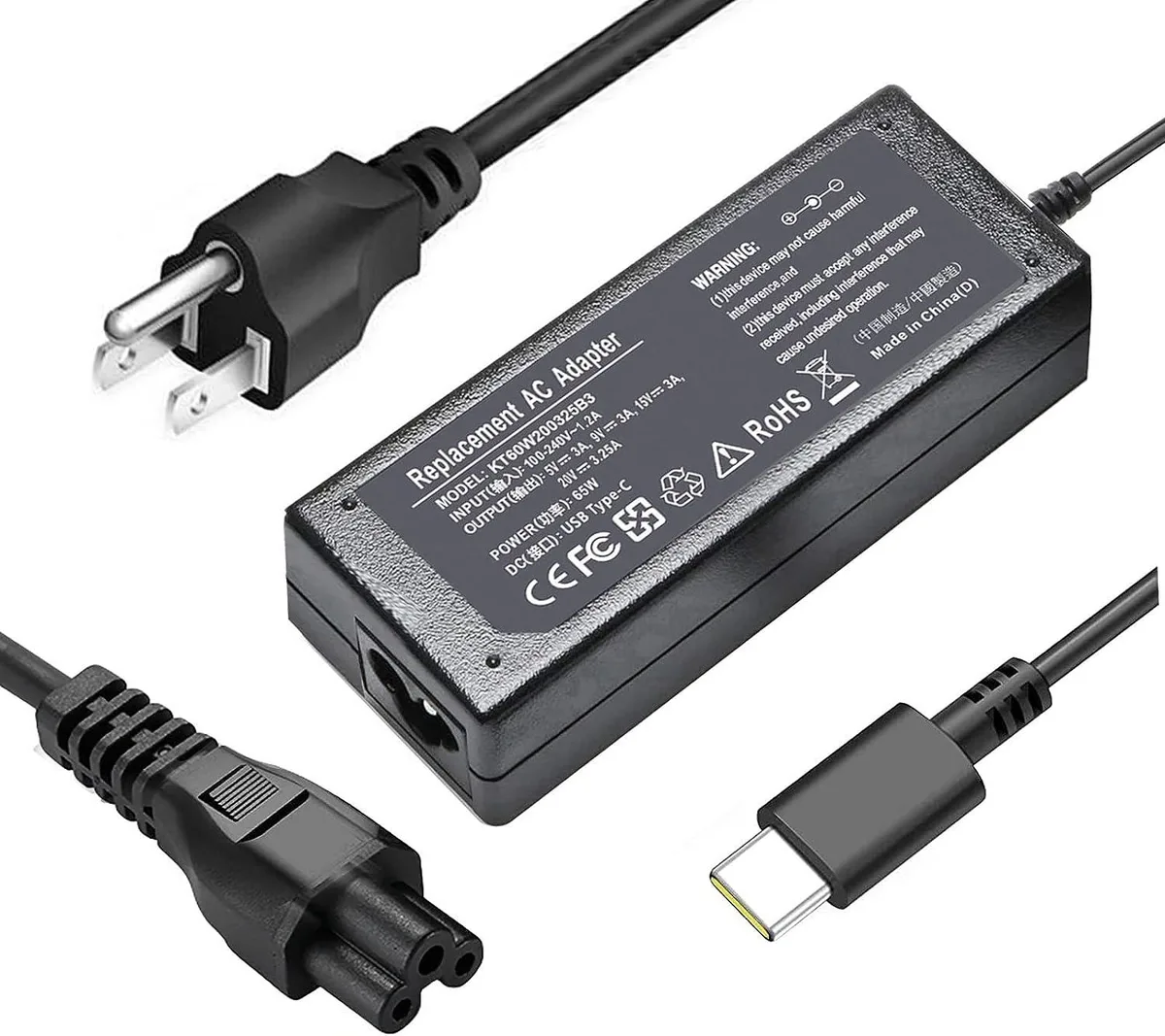 myVolts myVolts 65W USB-C AC Adapter DA65NM190 — product photo