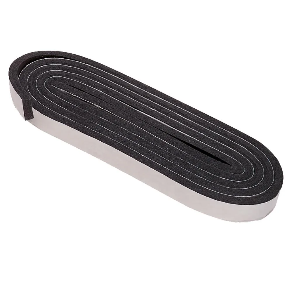 White foam strip on a roll, marine installation tape
