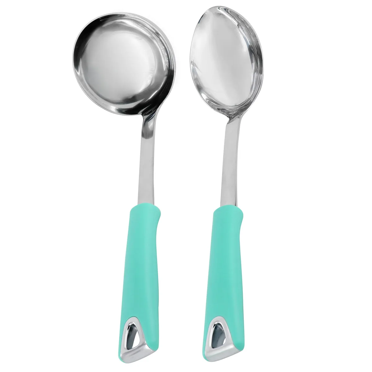 Martha Stewart Martha Stewart 510121282M 2 Piece Ladle &amp; Serving Spoon Set Turquoise — product photo
