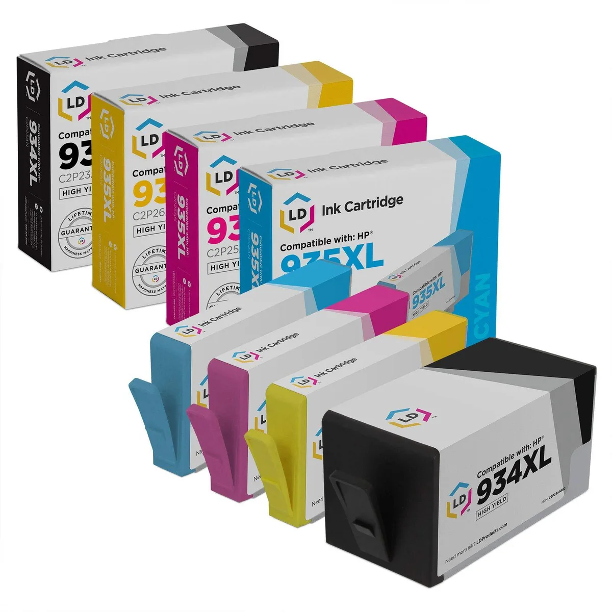 LD Products LD Products Remanufactured Ink Cartridges 934XL 935XL 4-Pack — product photo