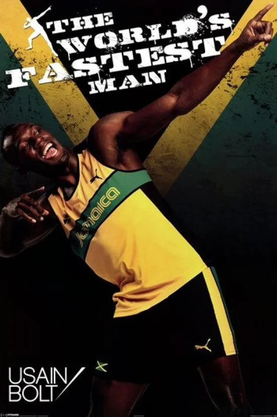 Usain Bolt poster print 24 by 36 inches on premium paper