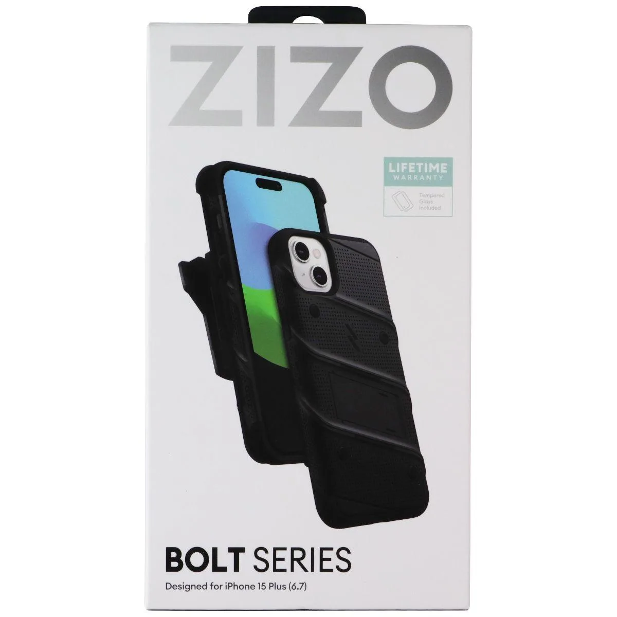 Zizo Zizo Bolt Bundle Case for Apple iPhone 15 Plus - Black — product photo