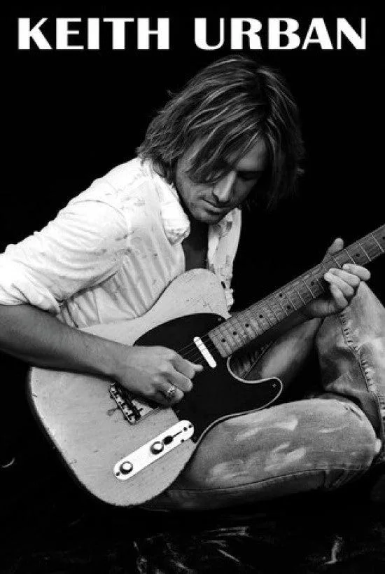 Keith Urban guitar poster print 24 by 36 inches on heavy stock paper