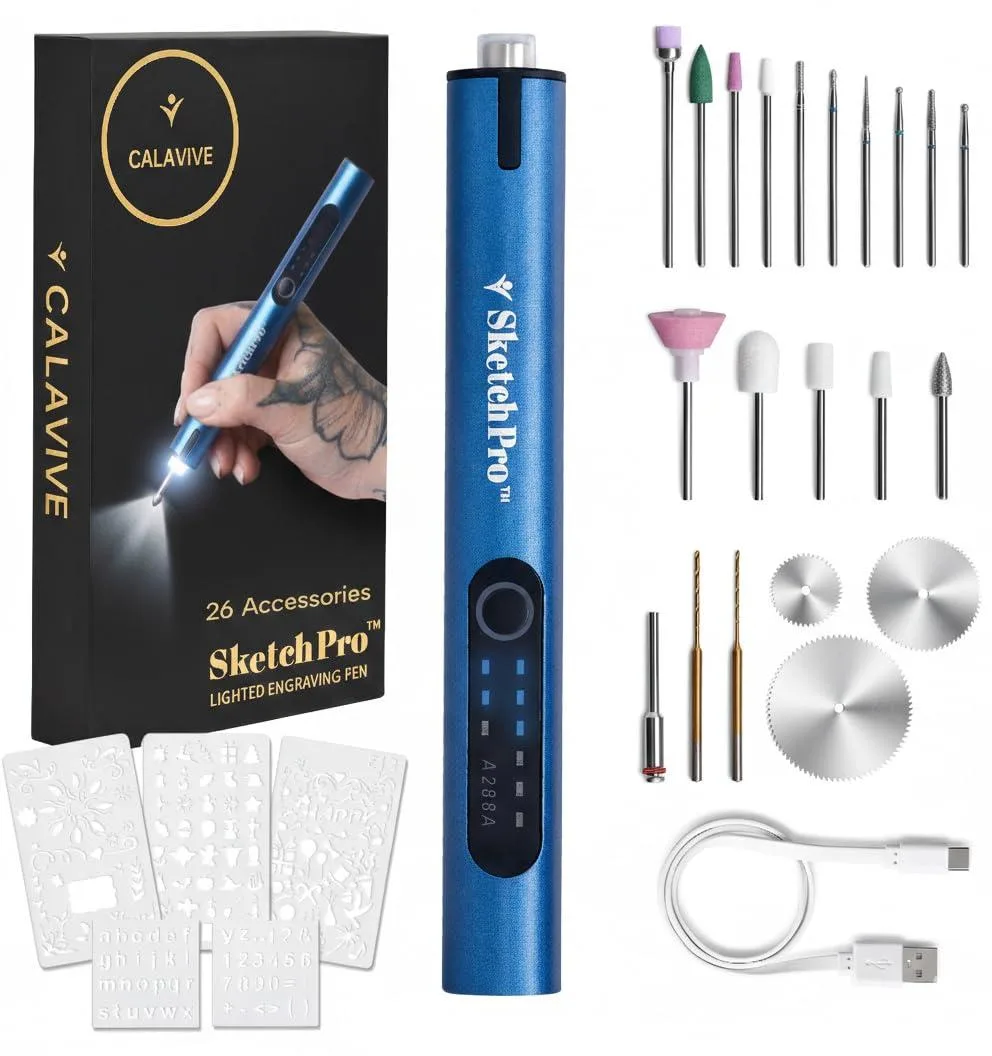  Avery SketchPro CV-SP-2025-01 Cordless Engraving Pen 26 Accessories — product photo