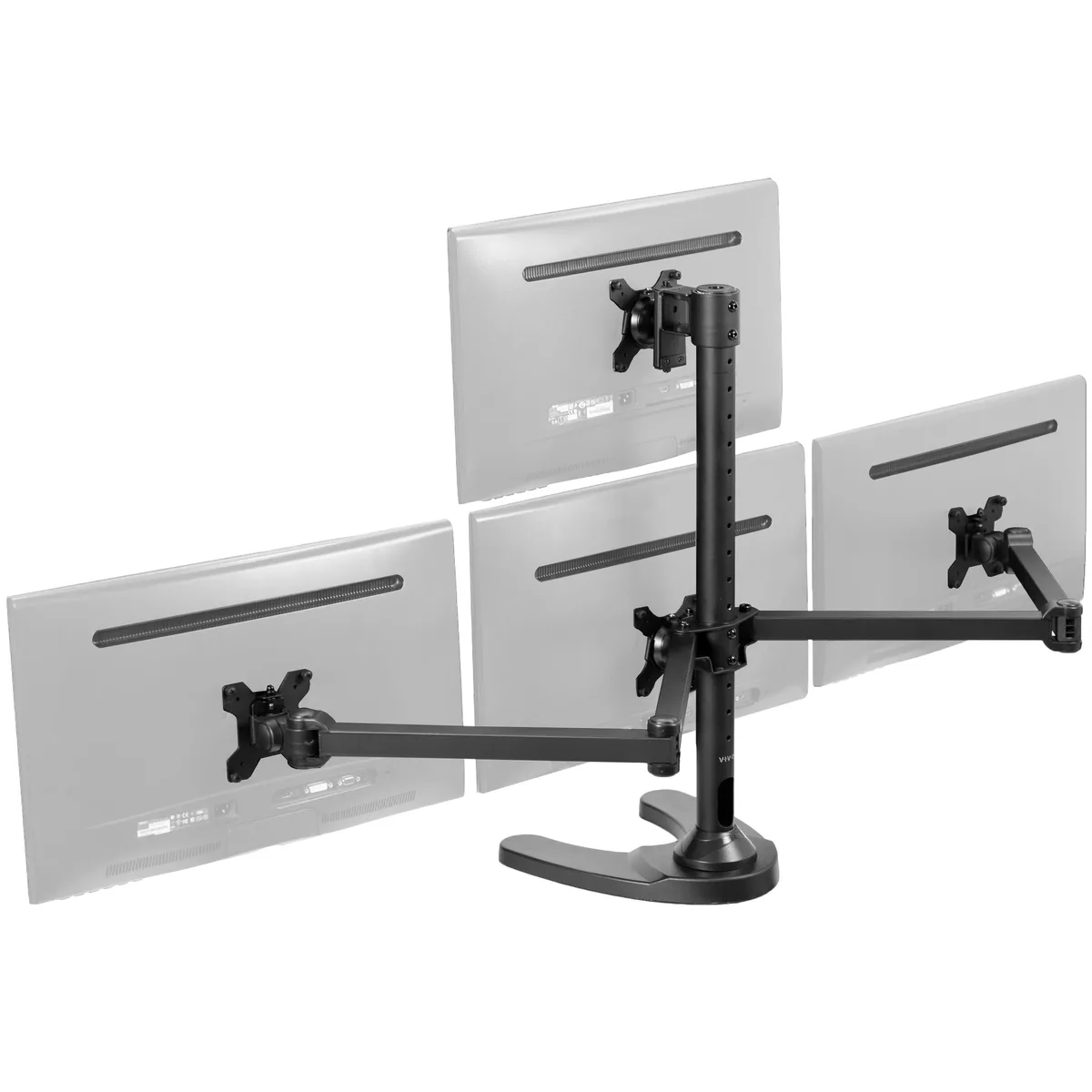 VIVO VIVO STAND-V104F Steel Quad Monitor Mount 3+1 Stand 4 Screens up to 32 — product photo