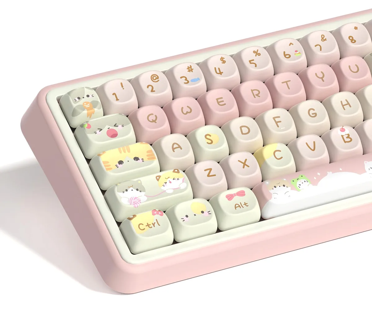 Womier Womier PBT Keycap Set MOA Profile Pink Cat 134 Keys 60 75 100% — product photo