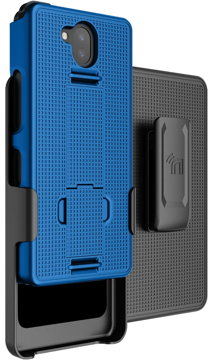 Nakedcellphone Nakedcellphone Cobalt Blue Case + Belt Clip Holster for Sonim XP10 5G (XP9900) — product photo