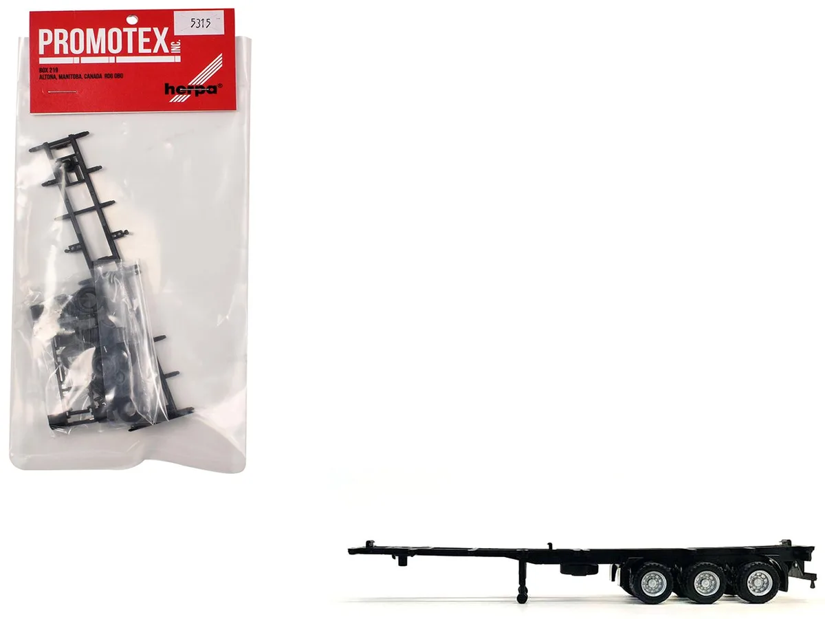 Promotex Promotex Container Chassis 3-Axle 40ft Trailer 1/87 HO Scale — product photo