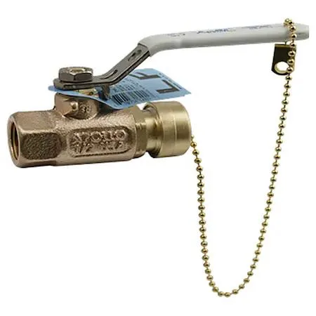 Bronze ball valve with hose cap and female threads