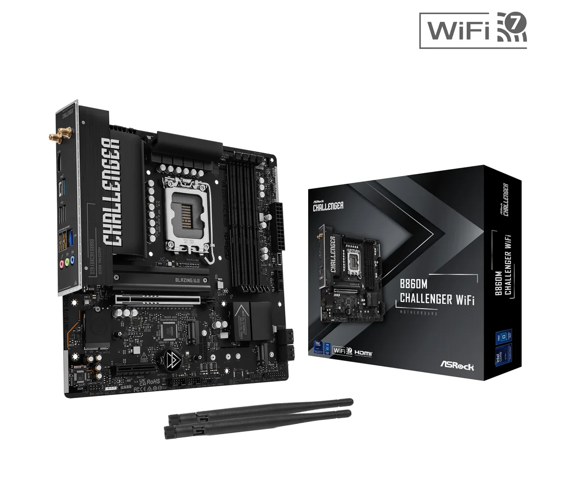 ASRock ASRock B860M Challenger WiFi Intel motherboard — product photo