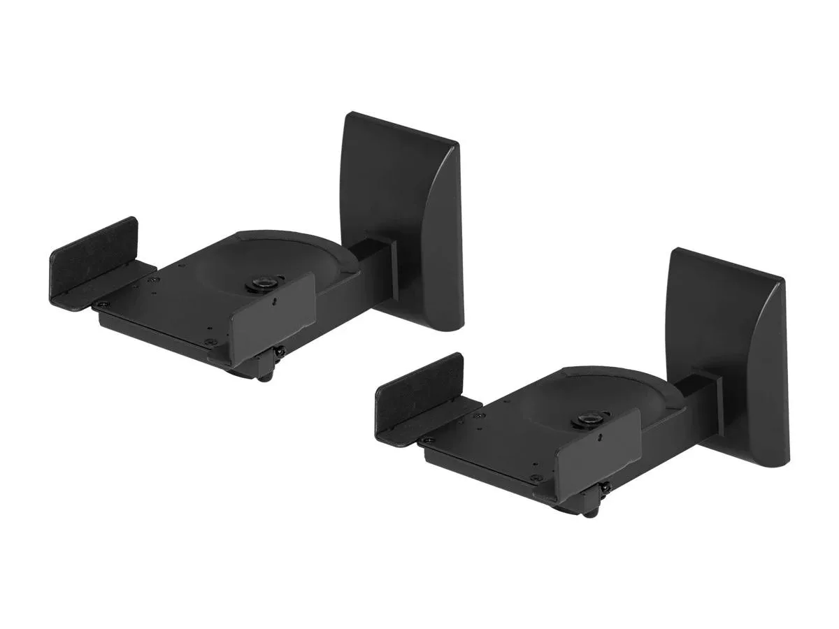 Monoprice Inc. Monoprice 144896 Universal Bookshelf Speaker Wall Mount, Swivel 180°, Tilt 30°, 5.5–11.2" Width, 55 lbs, Pair — product photo