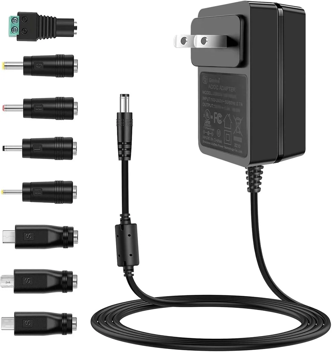 BASEUS BASEUS 5V 3A AC Adapter 100-240V 8 Tips — product photo