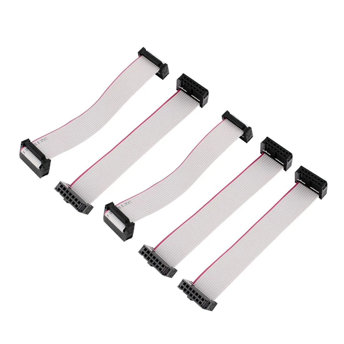 Unique-Bargains Unique-Bargains FC-14 14-Pin Female to Female IDE PATA Flat Ribbon Cable 2.54mm 10cm 5pcs — product photo