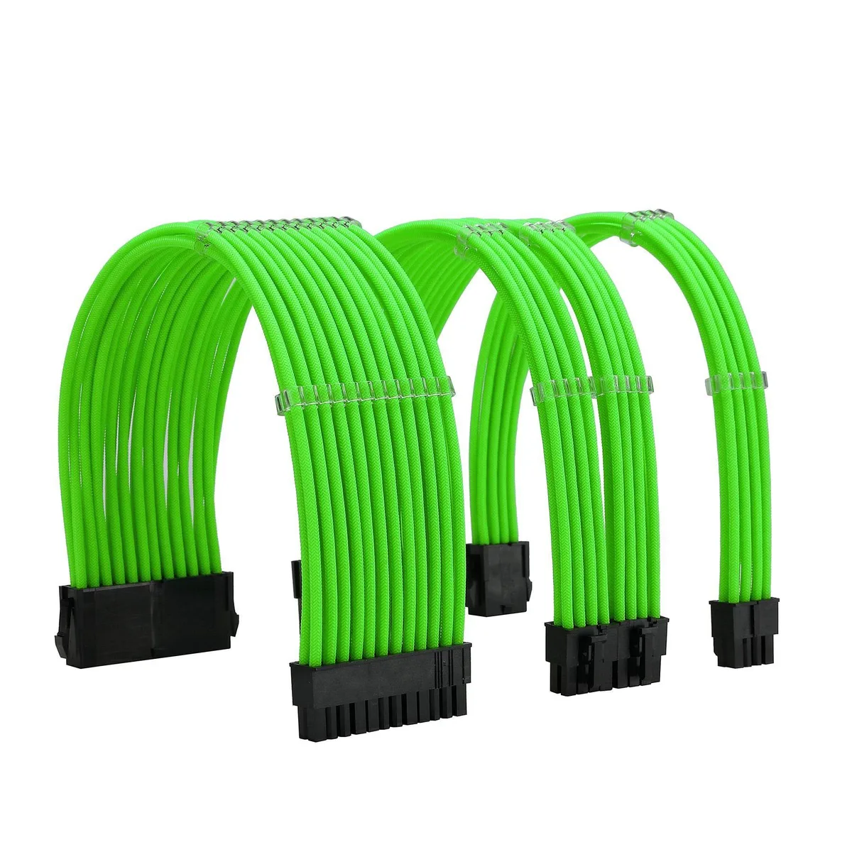 Vszerda Vszerda 18AWG ATX 24P EPS 8P PCI-E 8P Extension Cable Kit Green — product photo