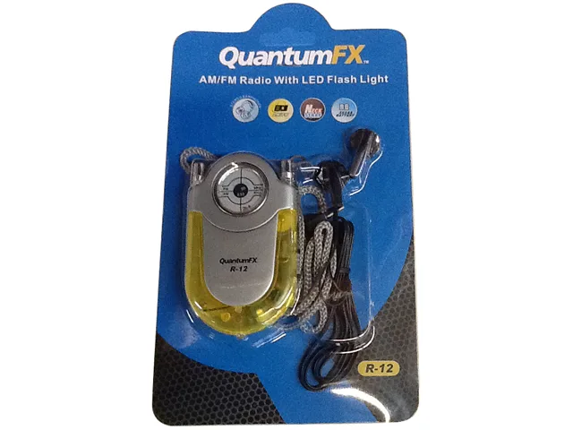 Quantamfx Quantamfx R12 YELLOW AM FM Radio Neck Strap — product photo