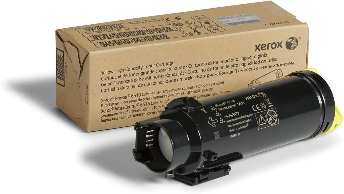 XEROX Xerox Phaser 6510/Workcentre 6515 Yellow High Capacity Toner Cartridge 106R03479 2,400 Pages — product photo