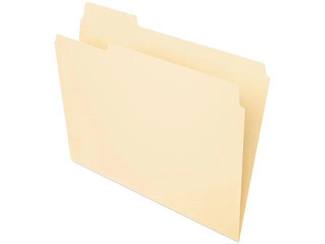 Pendaflex Pendaflex 752-1/3-1 file folders, 1/3 cut first position top tab letter manila 100 per box — product photo