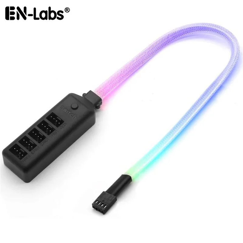 EN-Labs EN-Labs MBPWM1X5RGB 1-to-5 PWM Fan Hub RGB 1.3ft — product photo