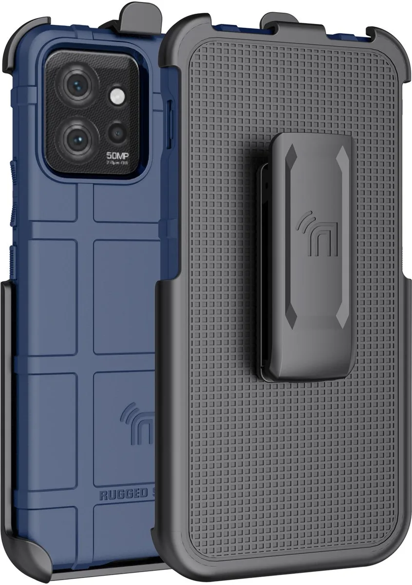 Nakedcellphone Nakedcellphone Special Ops Rugged Shield Case and Holster for Motorola ThinkPhone 2023 Navy — product photo