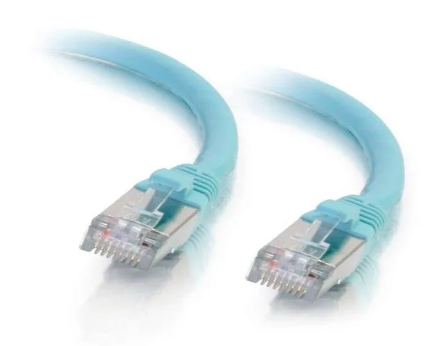 Cables To Go Cables To Go 00744 Cat6a shielded network ethernet cable 5 ft aqua — product photo
