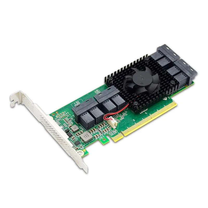 eshinreal eshinreal PCIe 3.0 x16 to 8 SFF-8643 NVMe Switch Card PLX8748 — product photo